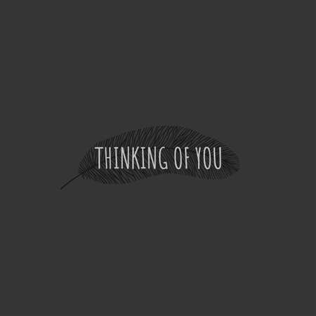 Thinking of you- card.のイラスト素材