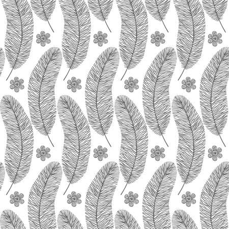 Feathers seamless pattern.のイラスト素材