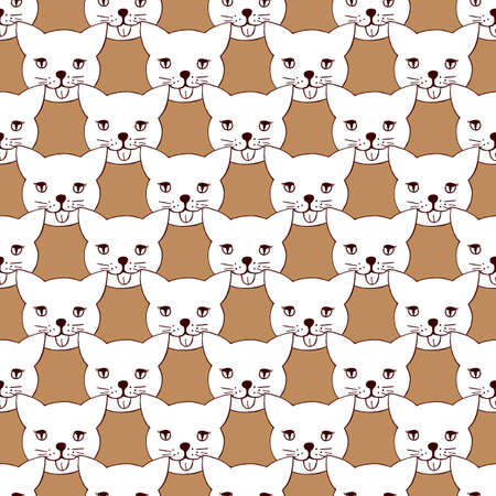 children's pattern of cats.のイラスト素材