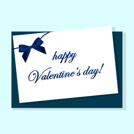 Happy Valentine's Day. - card. Bow.のイラスト素材