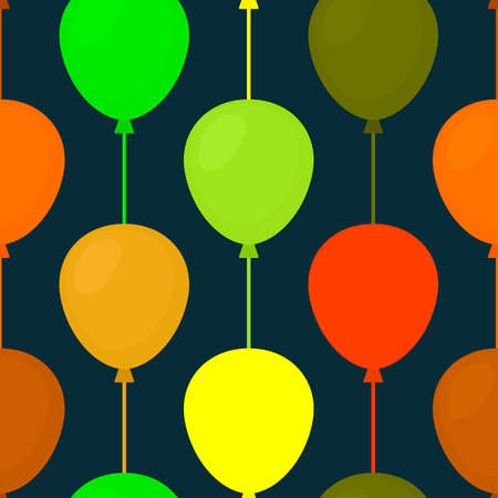 Air balloons seamless pattern. Vector stock illustrationのイラスト素材