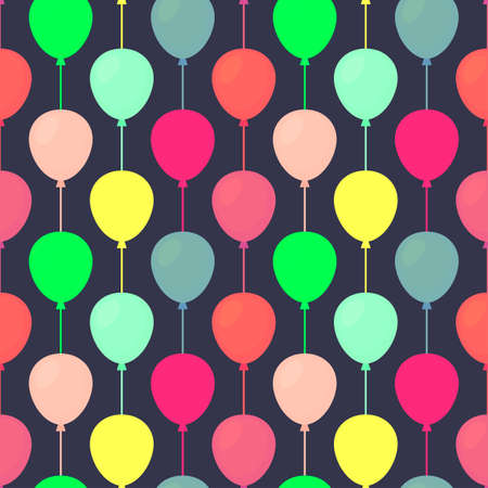 Air balloons seamless pattern. Vector stock illustrationのイラスト素材