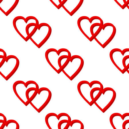 Hearts seamless pattern for Valentine's Day Vector stock illustration