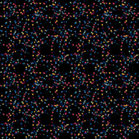Seamless pattern of  multi-colored hearts. Vector stock illustration