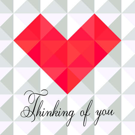 Thinking of you card Vector stock illustration .のイラスト素材