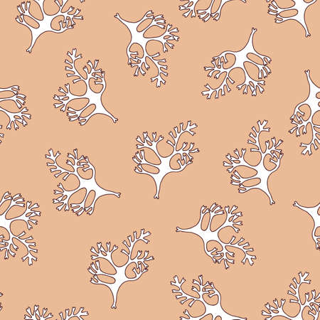 Seaweed seamless plant pattern. Vector stock illustration eps10.のイラスト素材