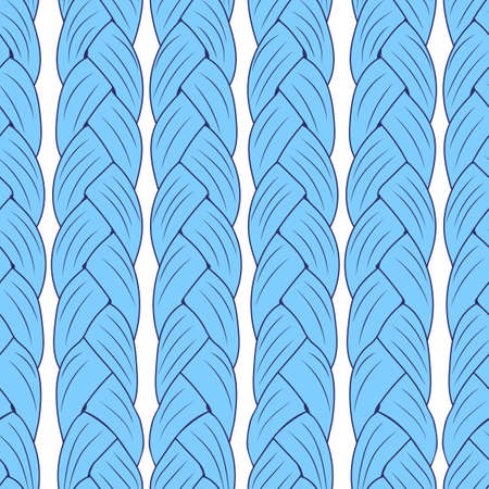 Seamless pattern of thread weaves, pigtail.のイラスト素材