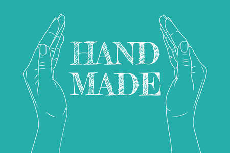 Hand made inscription.のイラスト素材