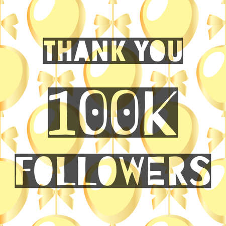 Thank you 100k followers.のイラスト素材