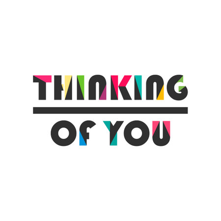 Thinking of you - card. Vector stock illustration eps10.のイラスト素材