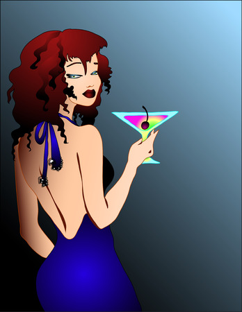 vector illustration of beautiful womanのイラスト素材