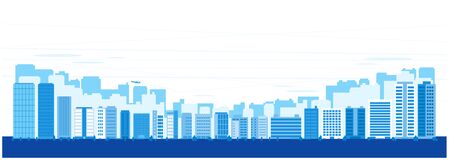 Lots of buildings,Background materialのイラスト素材