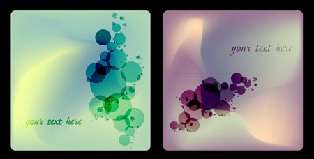 Two Abstract Circle Vector Backgroundのイラスト素材