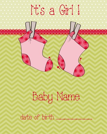 Baby Arrival Card のイラスト素材