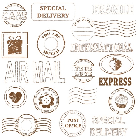 Vector stamp set collection のイラスト素材