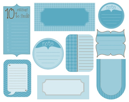 Vector set of design elements - vintage frames and tagsのイラスト素材