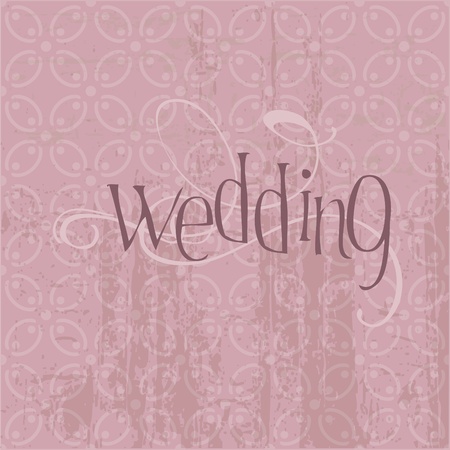 Vintage Wedding Postcard - for design, invitation, congratulation, scrapbookのイラスト素材