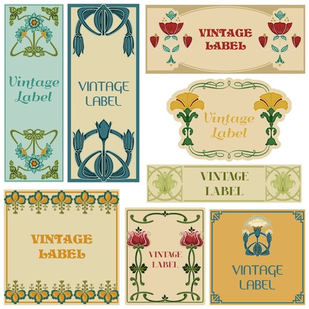 Vintage Style Labels Set のイラスト素材