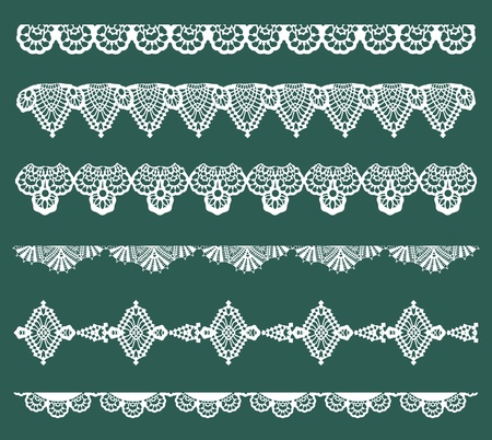 Set of Lace Ribbons - for design and scrapbook - in vectorのイラスト素材