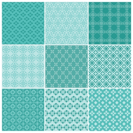 Seamless backgrounds Collection - Vintage Tile - for design and scrapbook - in vectorのイラスト素材