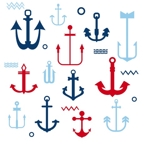 Various Anchor Collection - for your logo, design, scrapbook のイラスト素材