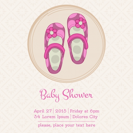 Baby Shower or Arrival Card with Place for your text のイラスト素材
