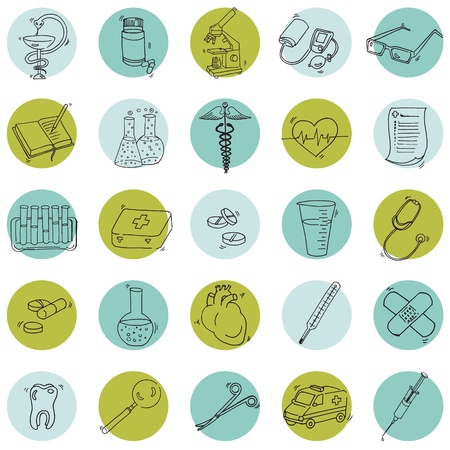 Medical Icons - hand drawn のイラスト素材