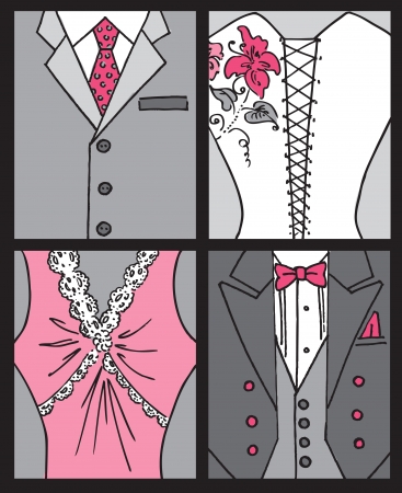 Wedding Invitation Card - Bride and Groom Cards のイラスト素材