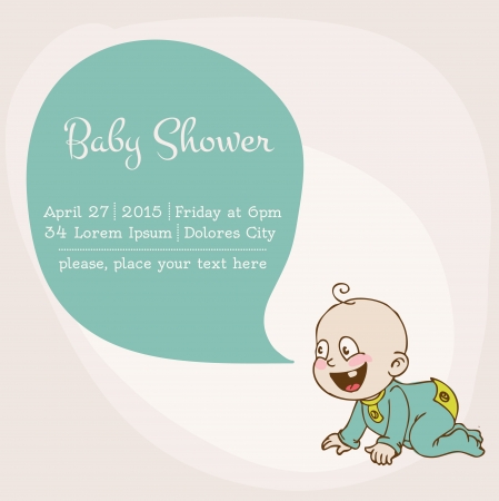 Baby Shower Card - with place for your text のイラスト素材