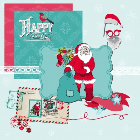 Scrapbook Design Elements - Santa Claus Christmas Set - in vectorのイラスト素材