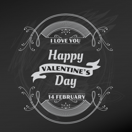 Valentine's Day Card - for scrapbook and design in vectorのイラスト素材