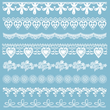 Set of lace ribbons - for design and scrapbook - in vectorのイラスト素材