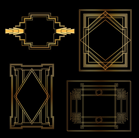 Art Deco Vintage frames and design elementsのイラスト素材