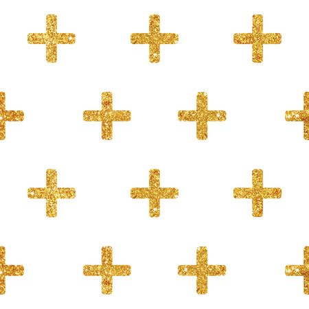 Vintage Geometric Glittery Gold Background  - Seamless Pattern - in vectorのイラスト素材