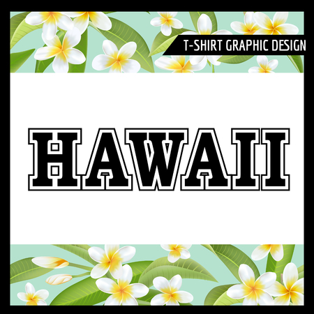 Tropical Flowers and Leaves. Vector Background. Exotic Graphic Background. Tropical Banner.のイラスト素材