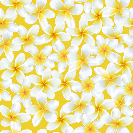 Tropical Flowers Background. Vintage Seamless Pattern. Vector Background.のイラスト素材