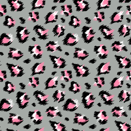 Fashionable Leopard Seamless Pattern. Stylized Spotted Leopard Skin Background for Fashion, Print, Wallpaper, Fabric. Vector illustrationのイラスト素材