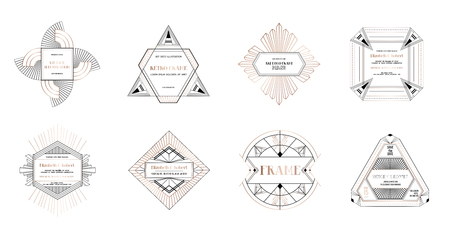 Set of Art deco borders and frames.のイラスト素材