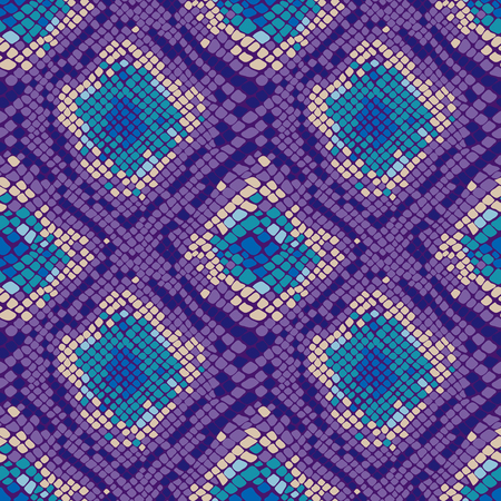 Colorful Snake skin seamless pattern texture repeating seamless in vector. Fashionable print,...