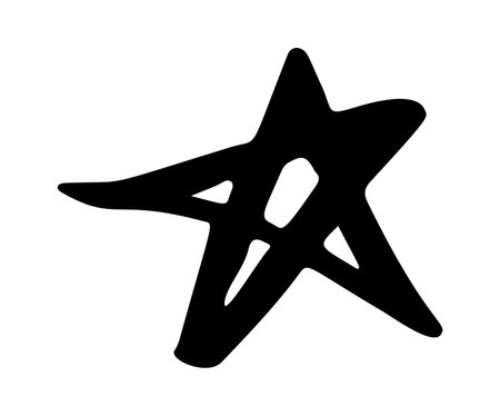 Hand drawn star graffiti printのイラスト素材