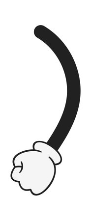 Comic groovy hand clenched fistのイラスト素材