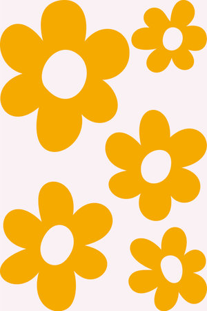 Trendy botanical abstract flower shapeのイラスト素材