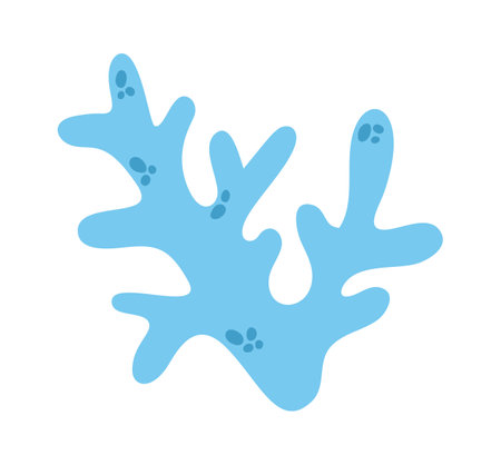Blue aquatic coral plant branchのイラスト素材
