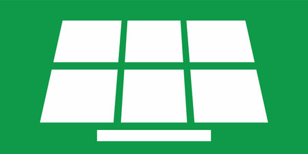 Solar panel green energy symbol