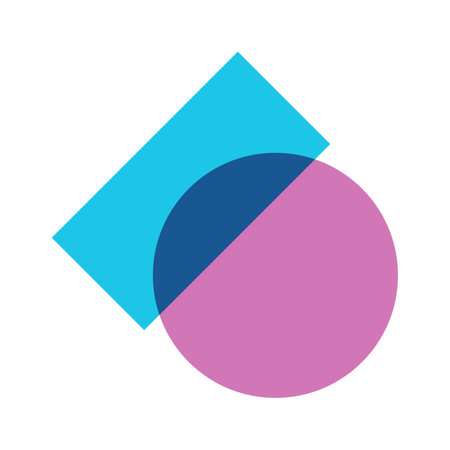 Circle rectangle composition risograph geometryのイラスト素材