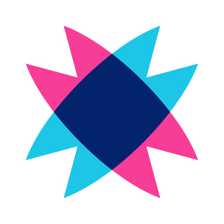 Simple riso graphic geometric shapesのイラスト素材