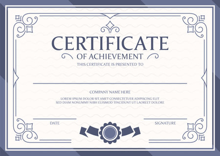 Company achievement certificate vintage frameのイラスト素材