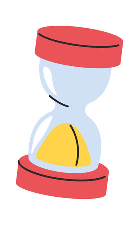 Sand hourglass hand-drawn education doodle
