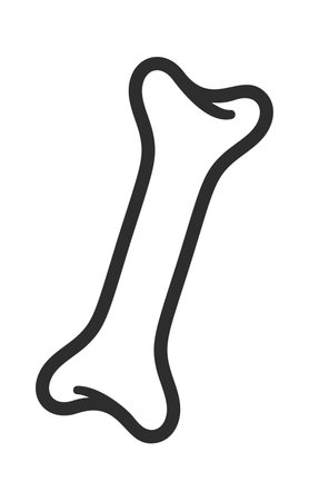 Black-and-white bone dog food snackのイラスト素材