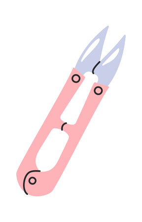 Sewing pliers dressmaking tool itemのイラスト素材